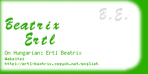 beatrix ertl business card